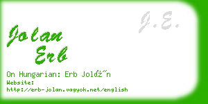 jolan erb business card